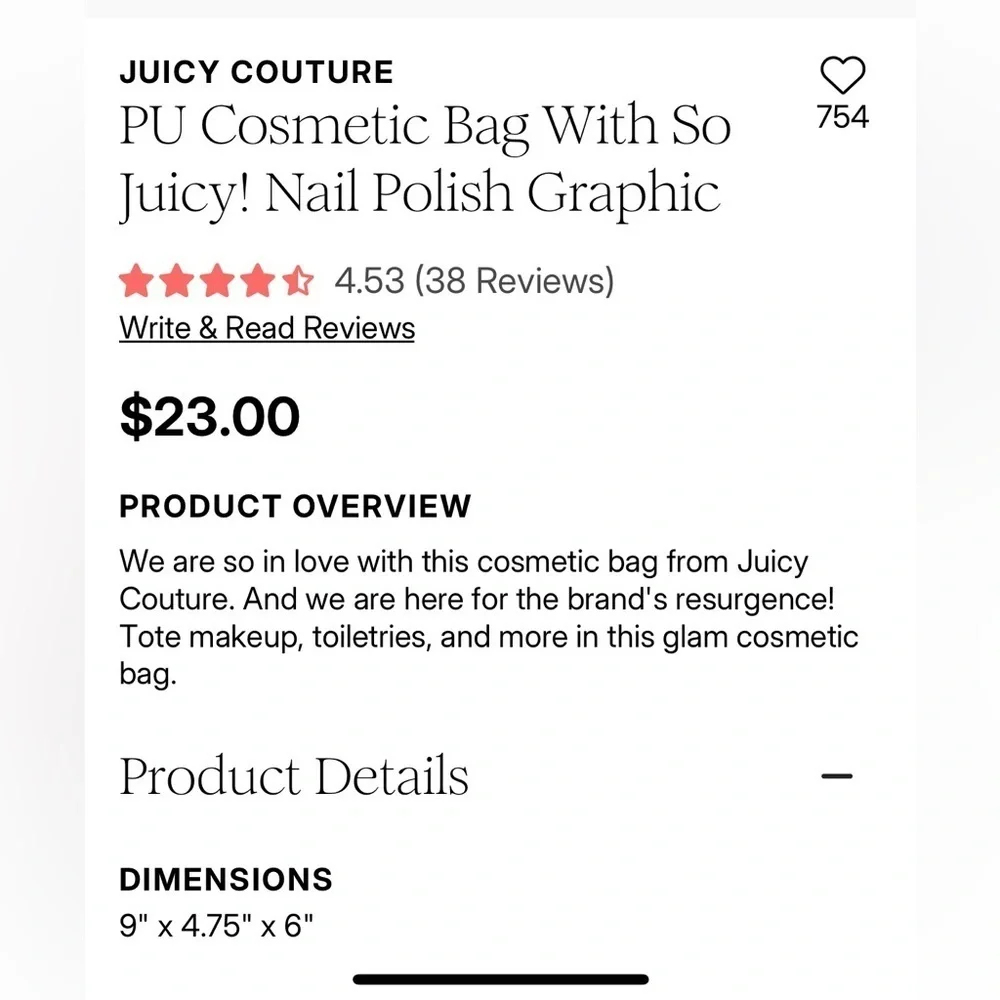 Juicy Couture Purple Cosmetic Bag, new!